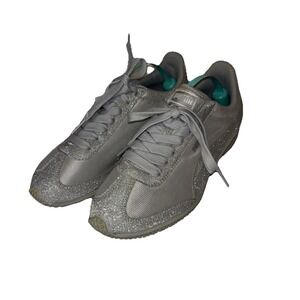 Puma Women's Us 7 Sneaker Shoe Running Sparkles Lace Up Gym Active Y2K Silver
